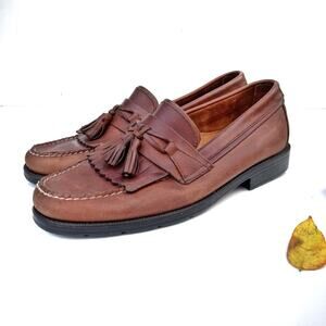 Chestnut Leather Tassel Loafers | Vintage Bass Flex | Preppy Heritage Ivy Style